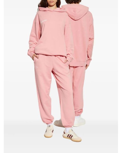 PANGAIA Pink Text-Print Hoodie