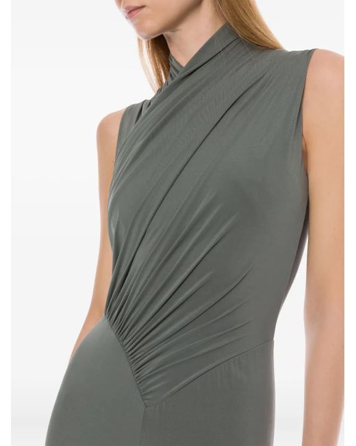 Alberta Ferretti Gray Stretch Long Dress