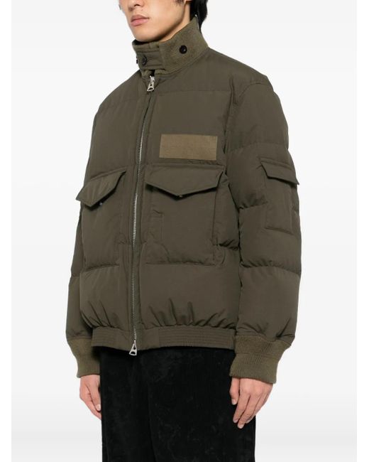 Sacai Green Ripstop Down Jacket for men