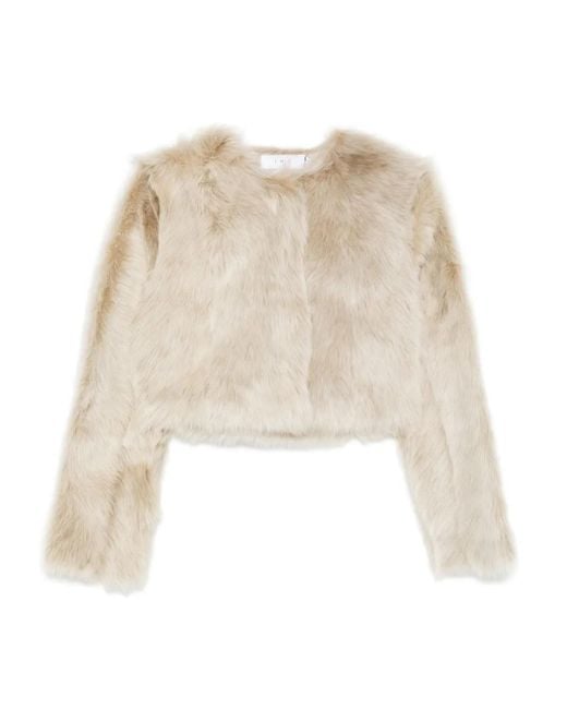 IRO Natural Lamb-Fur Cropped Jacket
