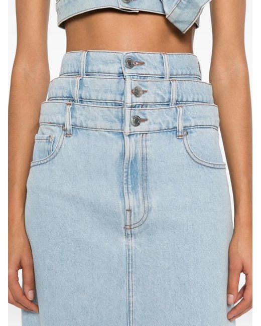 Viktor & Rolf Blue Triple Layer Denim Skirt