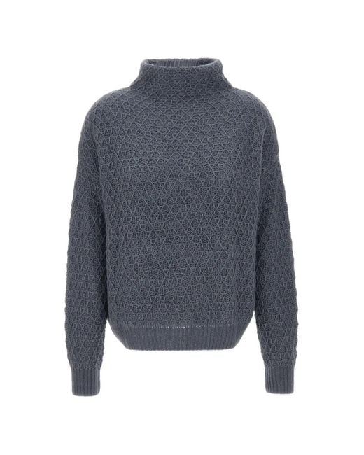 Hemisphere Blue Cable-Knit Sweater