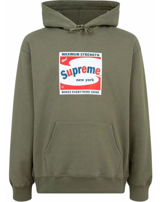 Supreme Green Shine Graphic-Print Hoodie