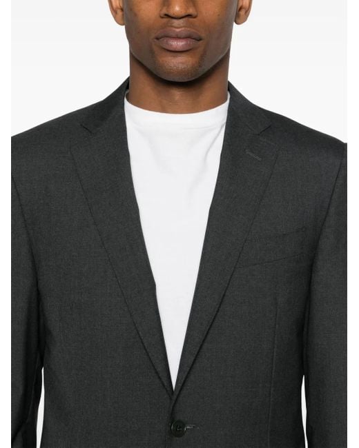 Canali Gray Single-Breasted Wool Suit for men