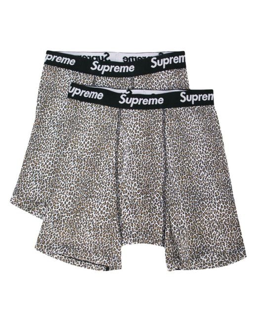 Supreme Hanes Boxer (2 Pack) Briefs Leopard