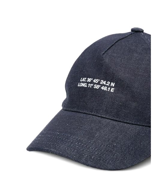 A.P.C. Blue Contrast-Logo Baseball Cap