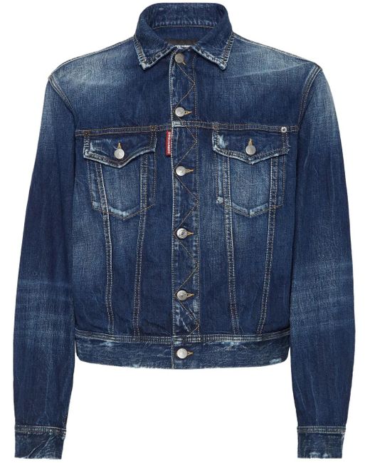 Chaqueta vaquera corta DSquared² de hombre de color Blue
