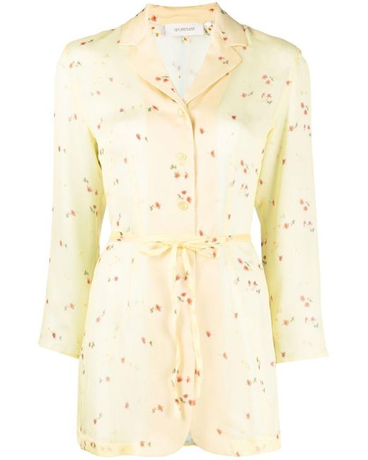 Sportmax Natural Floral Waist-tied Blouse