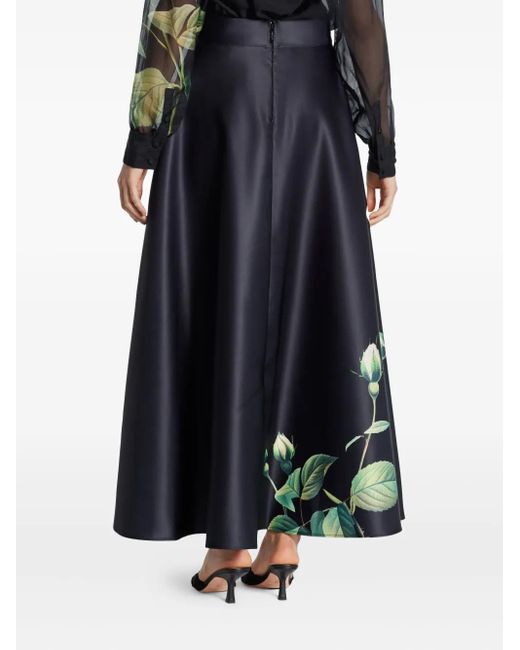 LEO LIN Rosalyn Maxi-Rok Met Bloemenprint in het Blue