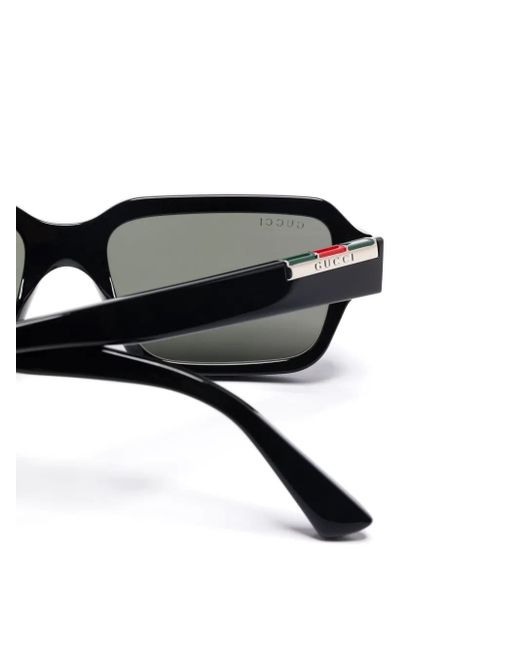 Gucci Black Rectangle-Frame Sunglasses for men