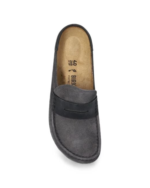 Birkenstock Black Naples Double-Stitch Leather Shoes for men