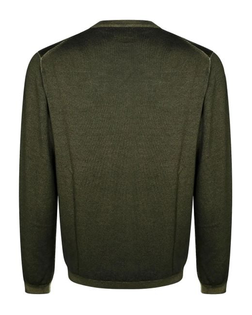 Sun 68 Green Crew Neck Sweater for men