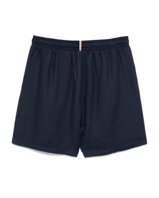 Boss Blue Logo-Embroidered Shorts for men