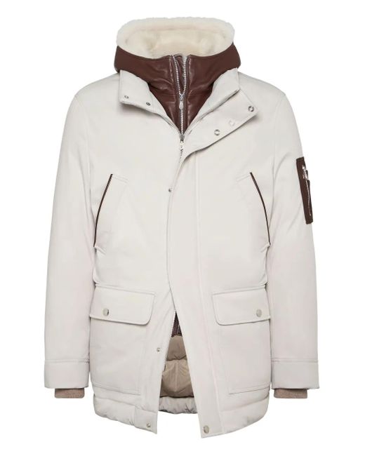 メンズ Brunello Cucinelli パデッドジャケット Gray