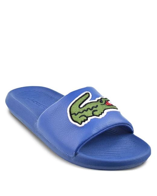 Lacoste Croco Pantoletten in Blue für Herren
