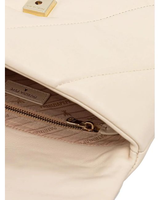 Patrizia Pepe Natural Quilted Cross Body Bag