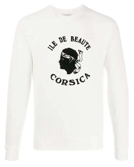 Sweat Corsica imprimé Sandro pour homme en coloris White