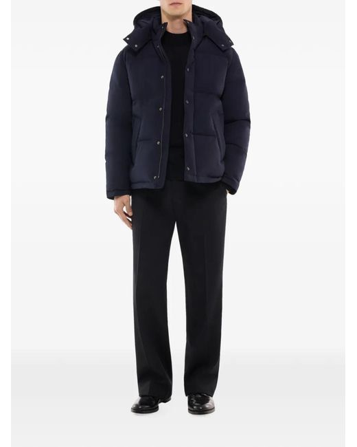 Fursac Blue Hooded Padded Jacket for men