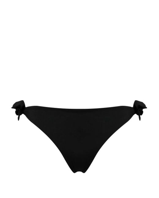 Emporio Armani Black Side-Tie Bikini Bottoms