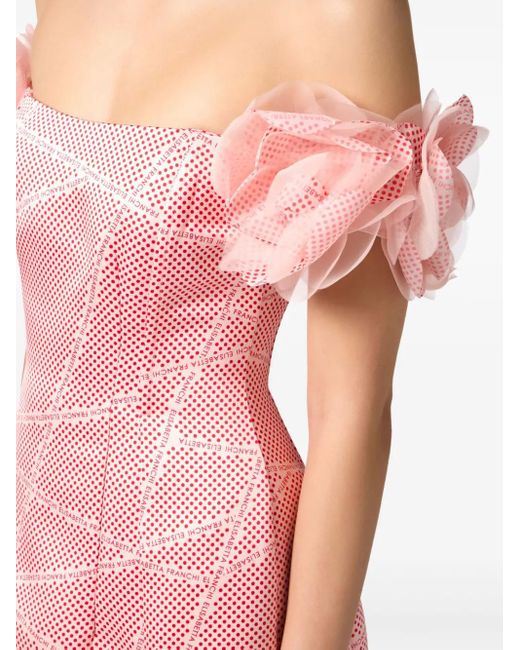 Elisabetta Franchi Pink Duchesse Satin Mini Dress