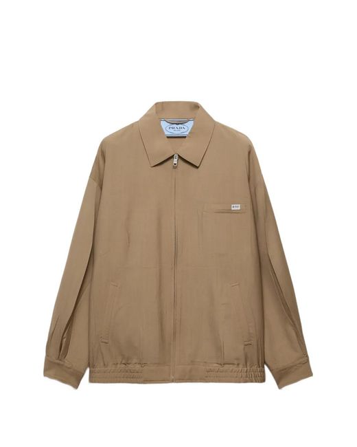 Prada Natural Mohair Wool Blouson Jacket