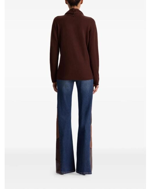 Pull Drapé Jules À Col Bénitier Alice + Olivia en coloris Brown