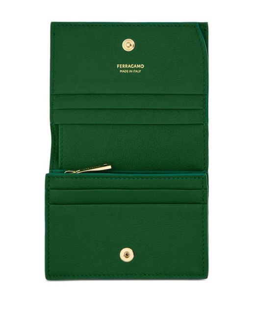 Ferragamo Green Hug Leather Wallet