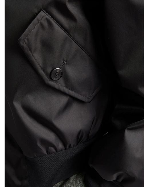 Prada Black Re-Nylon Funnel Collar Jacket for men
