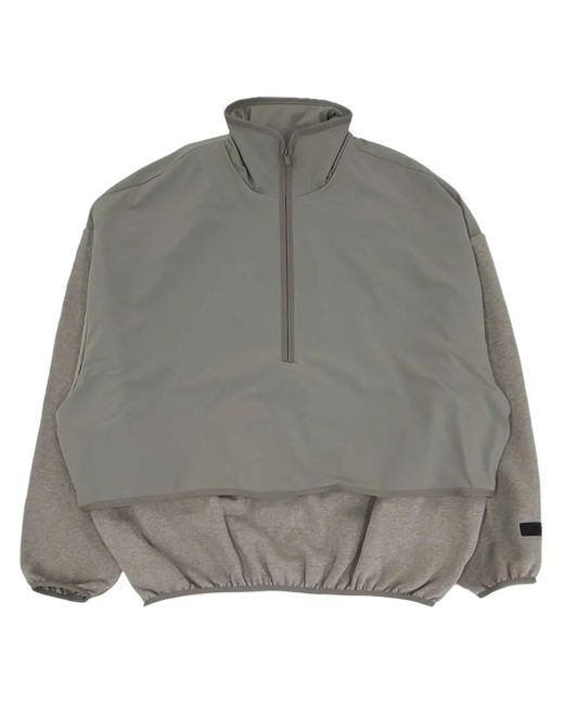 Fear Of God Gray Funnel Neck Panelled Sweatshirt for men