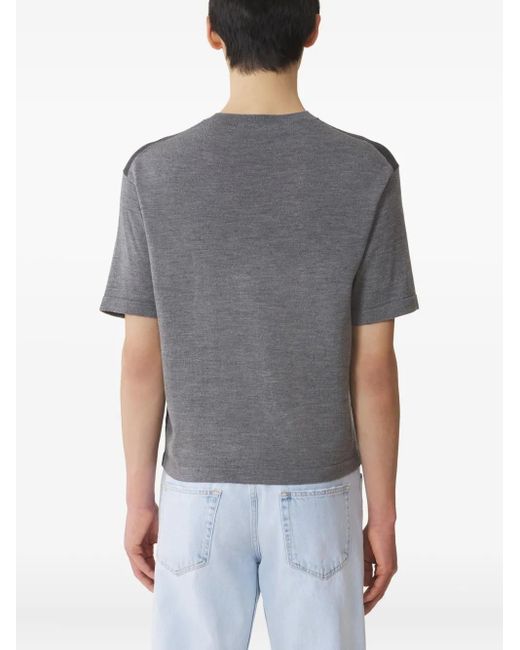 Lanvin Blue Crew-Neck T-Shirt for men