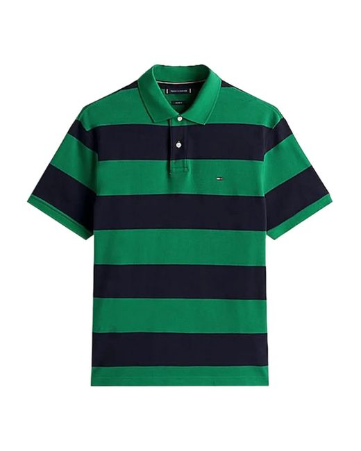 Polo À Rayures Tommy Hilfiger pour homme en coloris Green