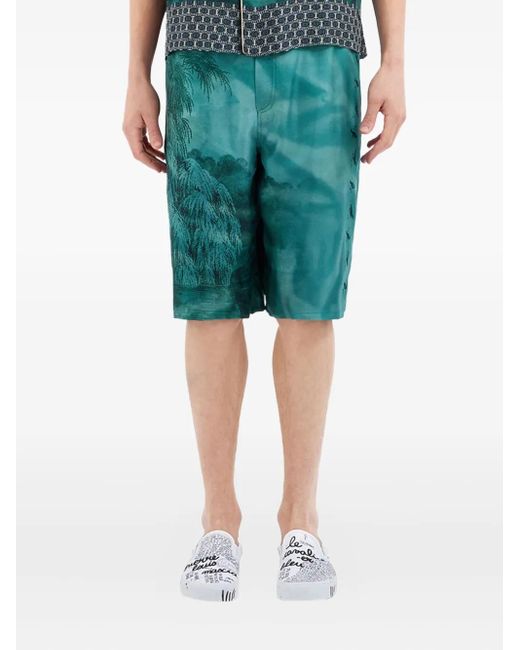 Pierre Louis Mascia プリント ショートパンツ Green