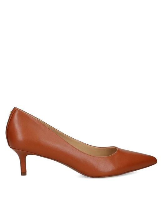 Ralph Lauren Brown Pointed Leather Pumps