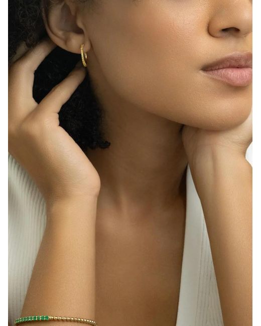 Lisa Nik Brown 18K Ombré Sapphire Hoop Earrings