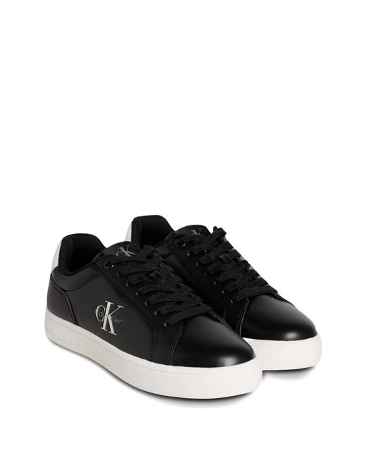 Calvin Klein Black Logo-Detail Sneakers for men