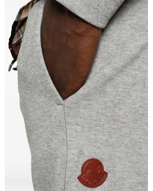 Moncler Gray Logo-Patch Track Pants for men