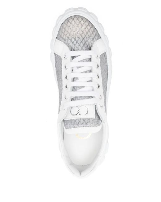 Casadei White Lace-Up Sneakers