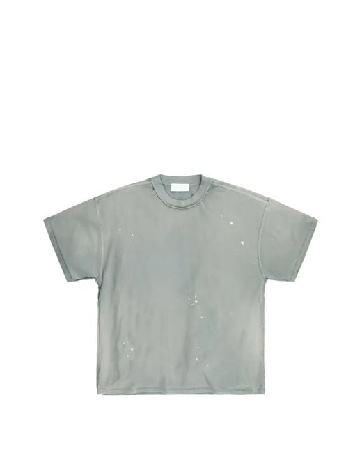 ALEXANDER DIGENOVA Gray Paint-Splatter Inside-Out T-Shirt for men