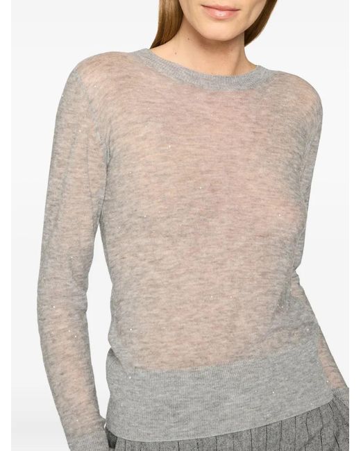 Top De Punto Fino Genny de color Gray