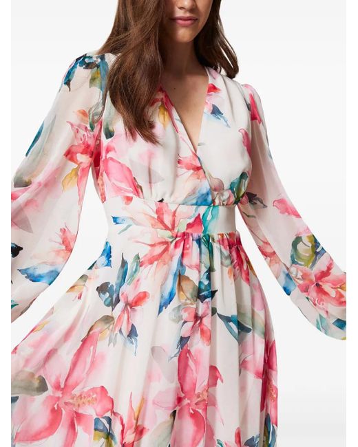 Twinset Red Floral-Print Maxi Dress