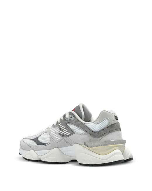 New Balance White U9060 Logo-Patch Sneakers