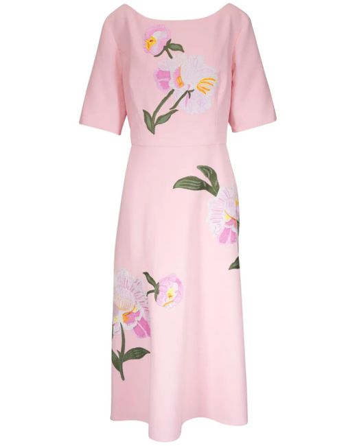 Carolina Herrera フローラル ドレス Pink