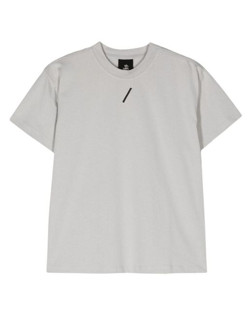 Thom Krom Gray Logo-embroidered Cotton T-shirt