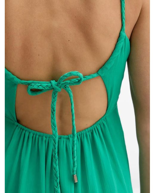Morgan Green Braided-Tie Maxi Dress