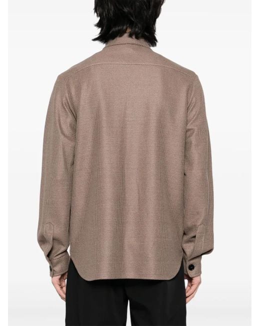 Giacca-Camicia di Harris Wharf London in Brown da Uomo