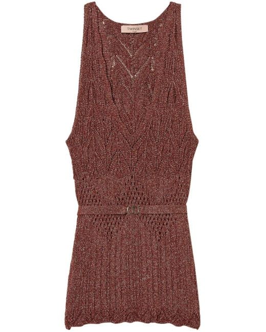 Twinset Purple Knitted Top