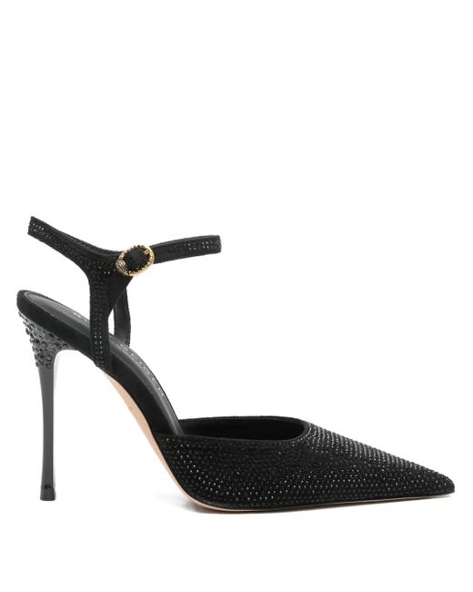 Kurt Geiger Black 110Mm Mayfair Ankle-Strap Pointed Pumps