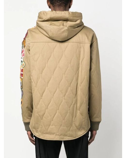DSquared² Natural Patch-Detail Hooded Jacket for men