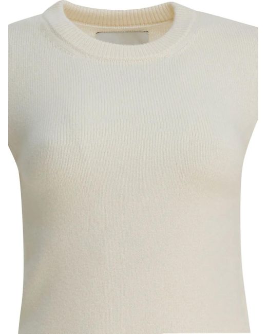 Sa Su Phi White Short-Sleeve Sweater