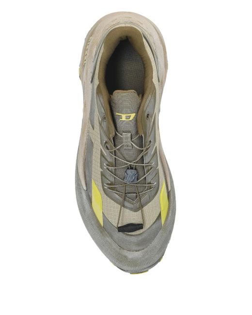 DIESEL Green D-Cage Runner Lace-Up Chunky Sneakers for men